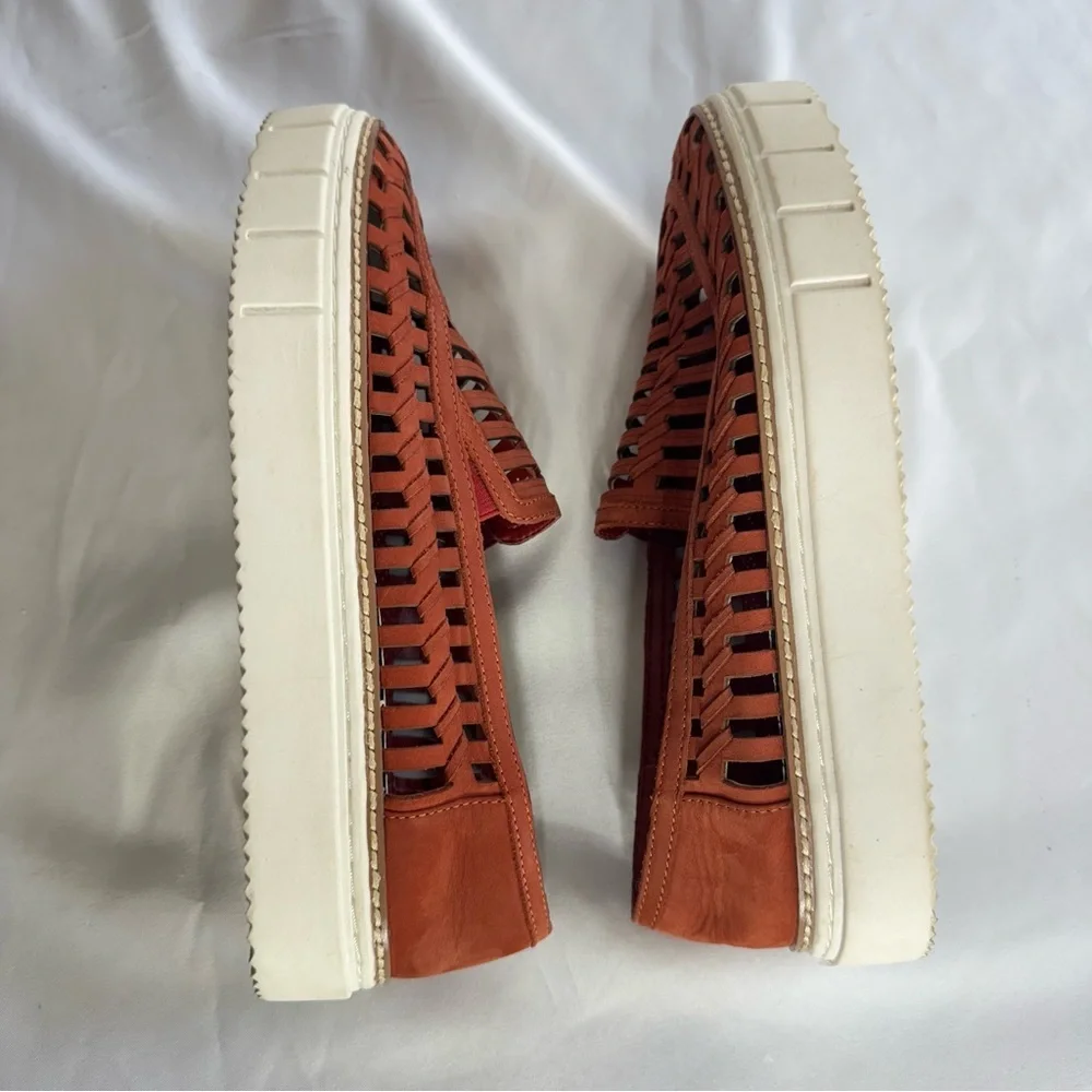 Vince Camuto Leather Romeena Huarache Style Platform Flats